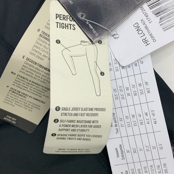 Adidas climalite Black High Rise Leggings Medium Stretch Support HR Long New NWT - Picture 8 of 13